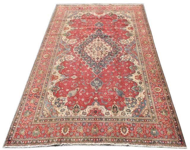 HAND-TIED PERSIAN TABRIZ RUG, 16'1"