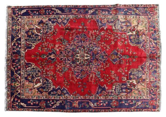 HAND-TIED PERSIAN TABRIZ RUG,