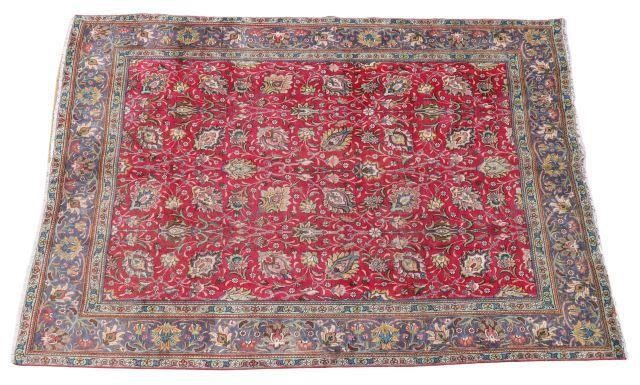HAND-TIED PERSIAN TABRIZ RUG,