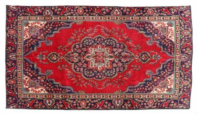 HAND-TIED PERSIAN TABRIZ RUG,