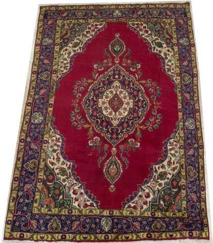 HAND-TIED PERSIAN TABRIZ RUG,