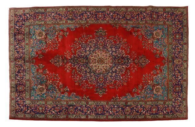 HAND-TIED PERSIAN TABRIZ RUG,