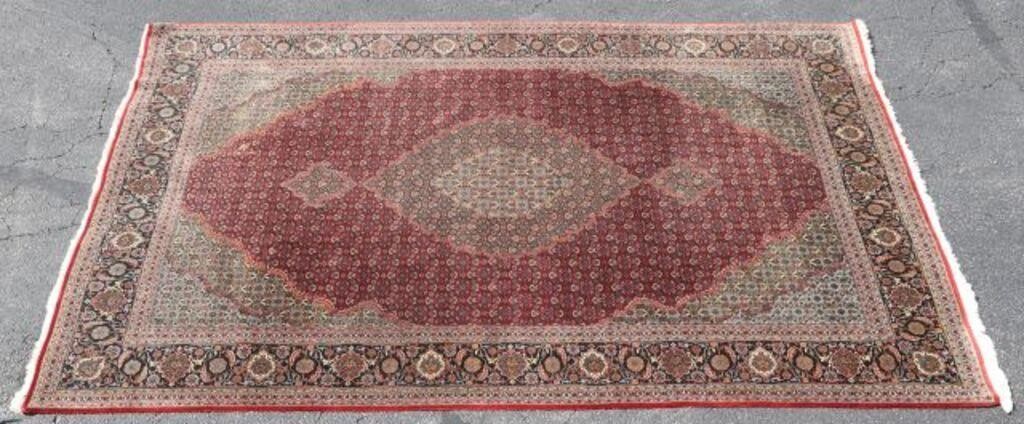 HAND-TIED PERSIAN TABRIZ SIGNED