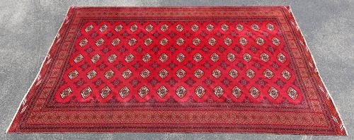 HAND-TIED PERSIAN TURKOMAN RUG,