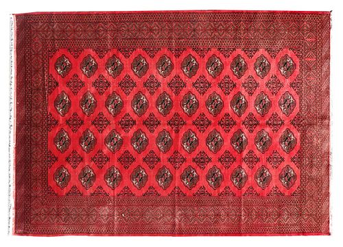HAND-TIED PERSIAN TURKOMAN RUG,