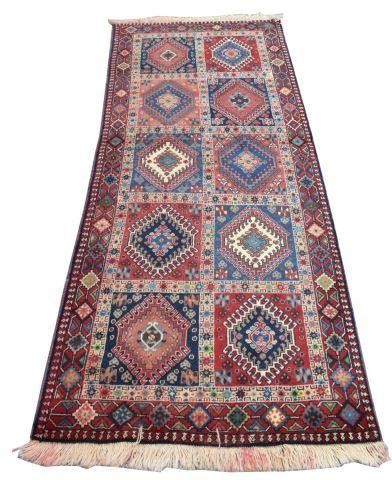 HAND-TIED PERSIAN YALAMEH RUG, 6'3"