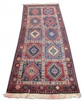 HAND-TIED PERSIAN YALAMEH RUG,