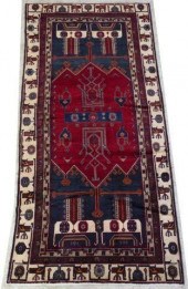 HAND-TIED PERSIAN ZANJAN RUG,