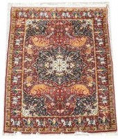 HAND-TIED ROMANIAN HUNT RUG 6'