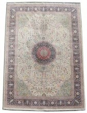HAND-TIED TABRIZ PATTERN RUG,