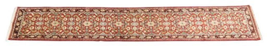 HAND-TIED TABRIZ RUNNER,