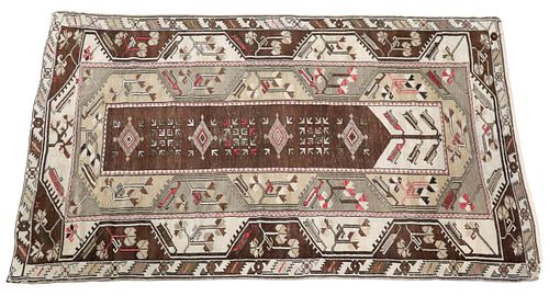 HAND-TIED TURKISH MILAS RUG,
