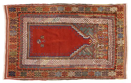 HAND-TIED TURKISH MUDJUR PRAYER