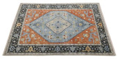 HAND-TIED TURKISH OUSHAK RUG,