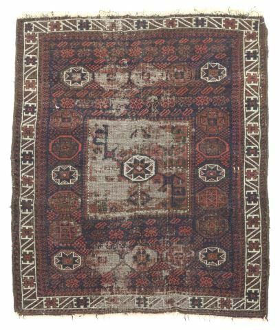 HAND-TIED TURKOMAN PRAYER RUG, 3'1"