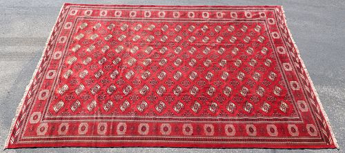 HAND-TIED TURKOMAN RUG,