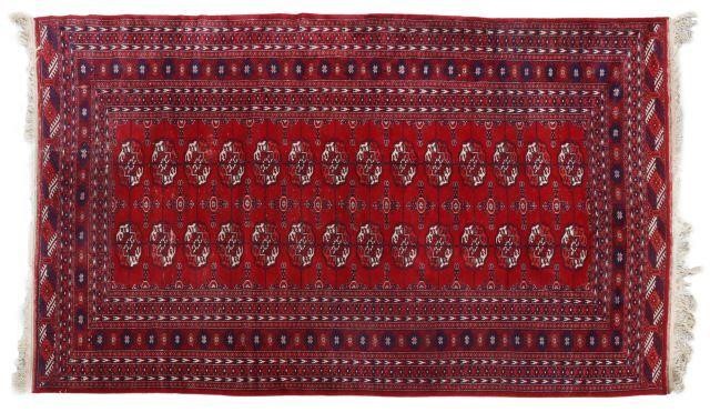 HAND-TIED TURKOMAN WOOL RUG, 