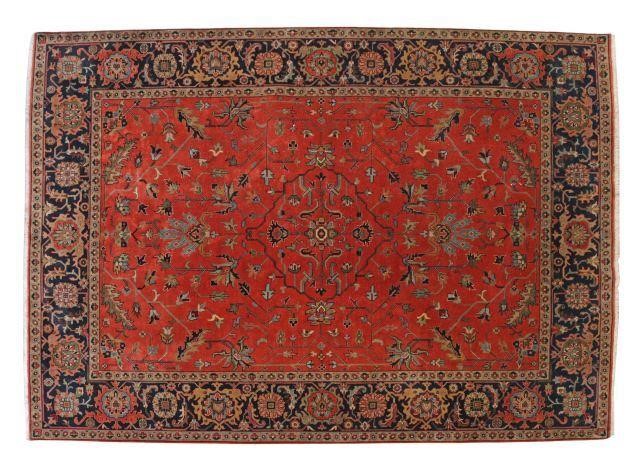 HAND-TIED WOOL RUG, INDIA,