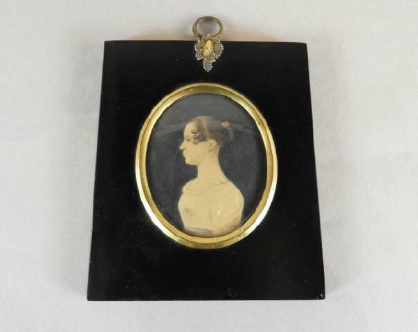HAND TINTED SILHOUETTE PORTRAIT,