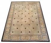 HAND-TUFTED BEIGE STAR RUG, 10