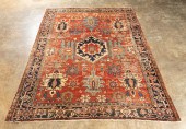 HAND WOVEN ANTIQUE HERIZ RUG I