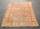HAND WOVEN ANTIQUE OUSHAK RUG,