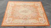 HAND-WOVEN AUBUSSON STYLE RUG,