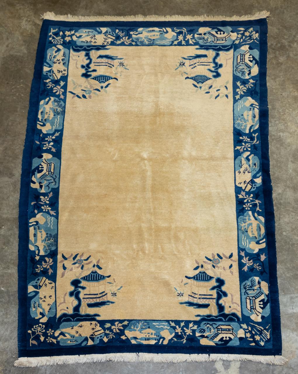 HAND WOVEN CHINESE PEKING RUG,