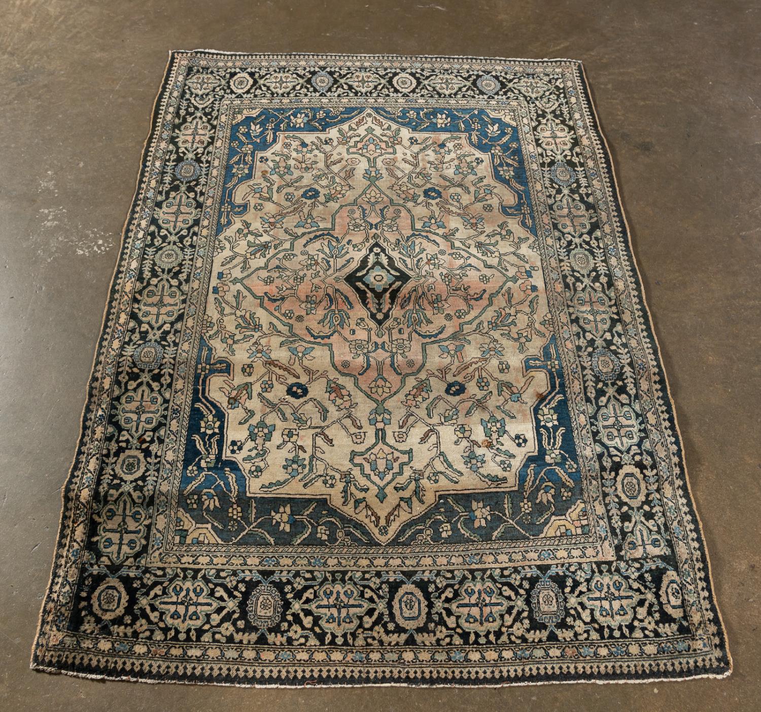 HAND WOVEN FERAGHAN SAROUK RUG,