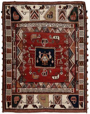 Hand woven Karaghasli (Shiraz) rug,