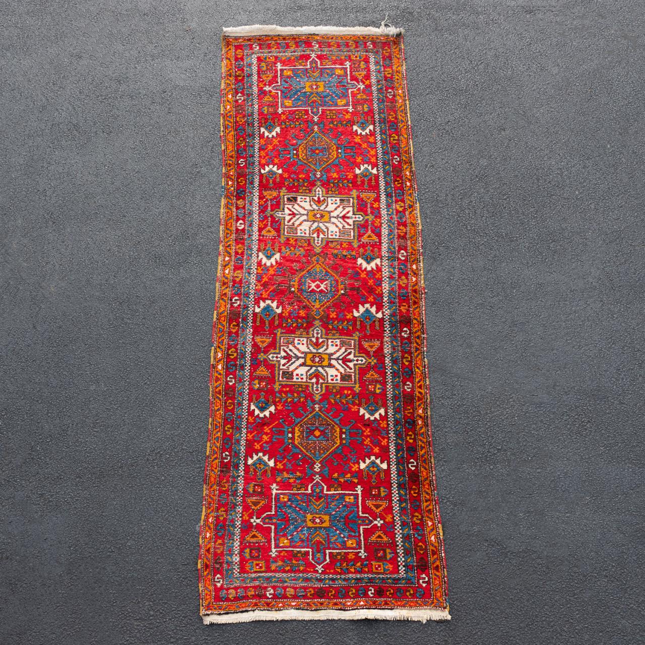 HAND WOVEN KARAJA HERIZ RUNNER RUG,