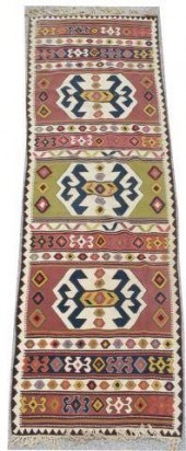 HAND-WOVEN KILIM RUNNER RUG, 1