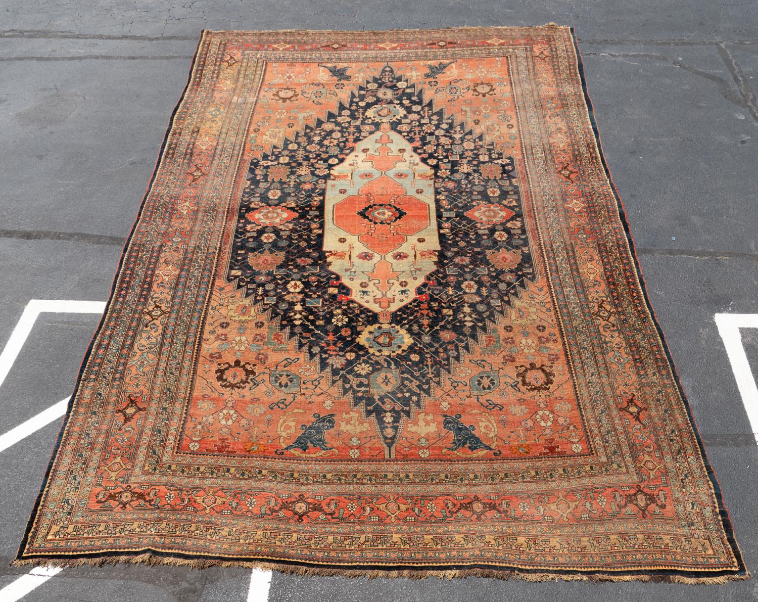 HAND WOVEN LARGE BIJAR CARPET,