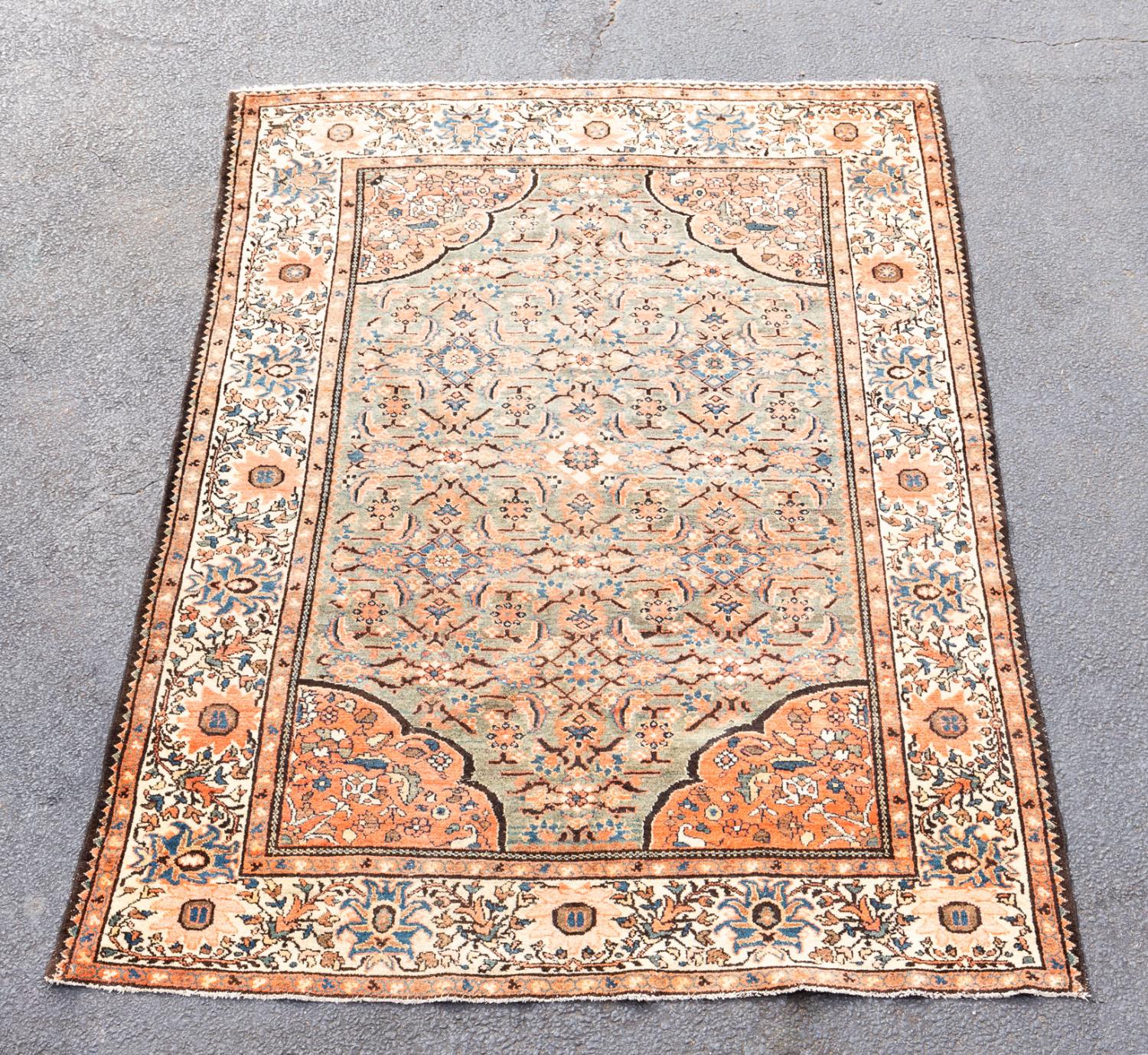 HAND WOVEN MALAYER IRAN RUG, 4'7" X