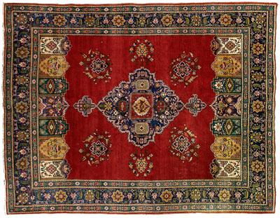 Hand-woven Persian rug, central