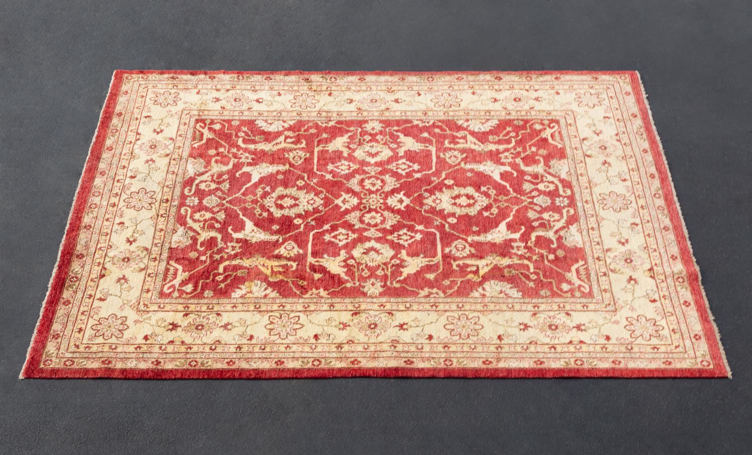 HAND WOVEN PESHAWAR OUSHAK RUG,