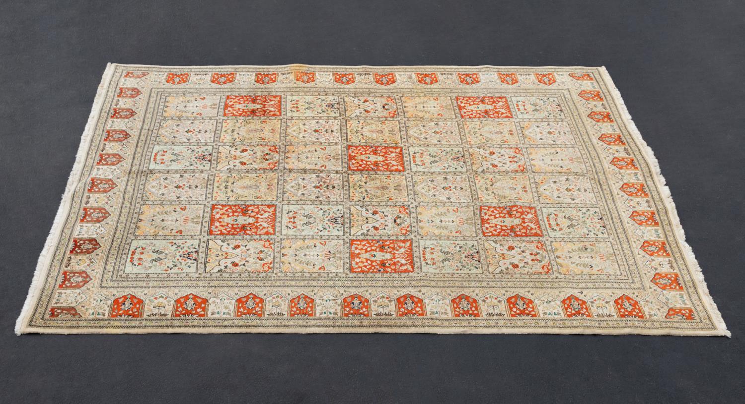 HAND WOVEN TABA TABRIZ RUG, 11'9" X