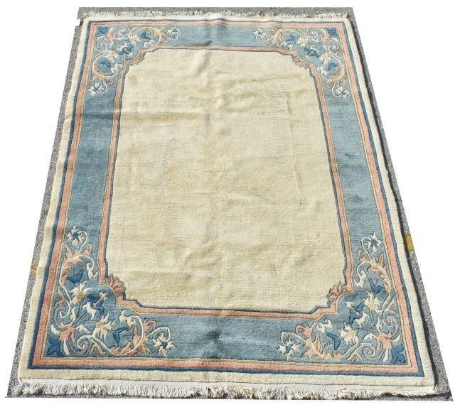 HAND-WOVEN TIBETAN RUG, 7'8.5" X