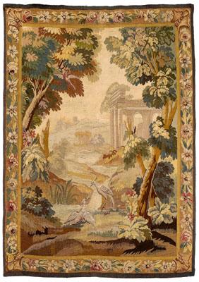 Hand-woven verdure tapestry,