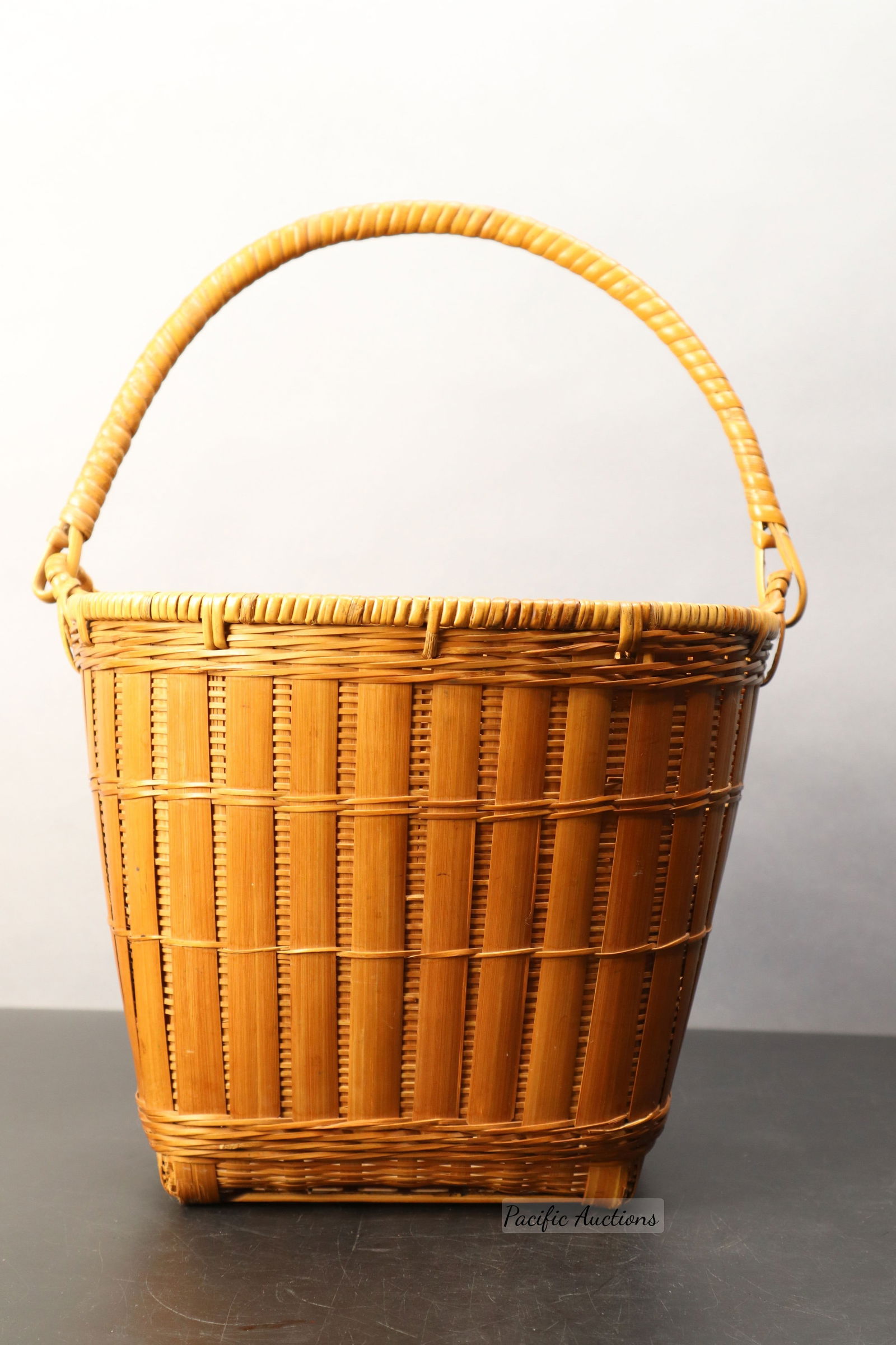 HAND WOVEN WICKER AND WOOD