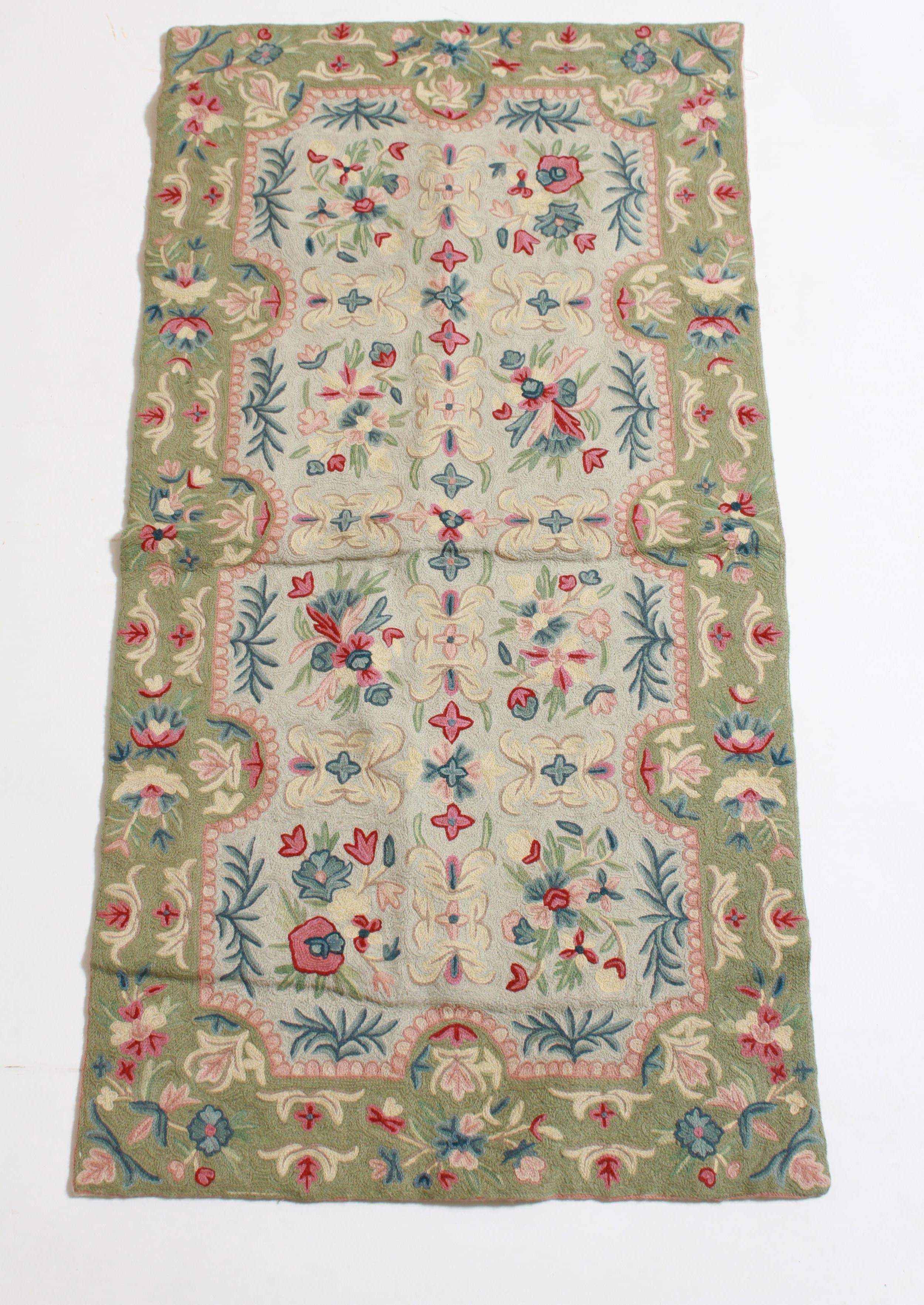 HAND WOVEN WOOL HALL RUNNER 47 X