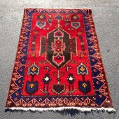 HAND WOVEN ZANJAN RUG, 3' 7" X