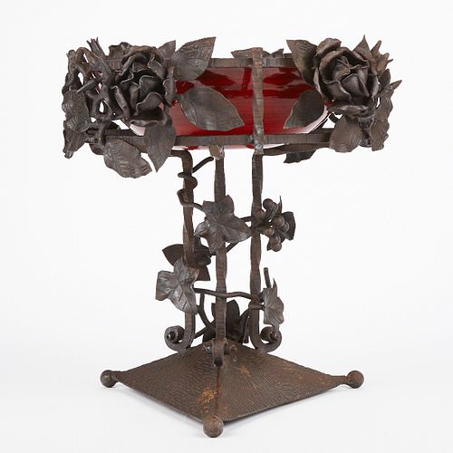HAND WROUGHT IRON TAZZA WITH