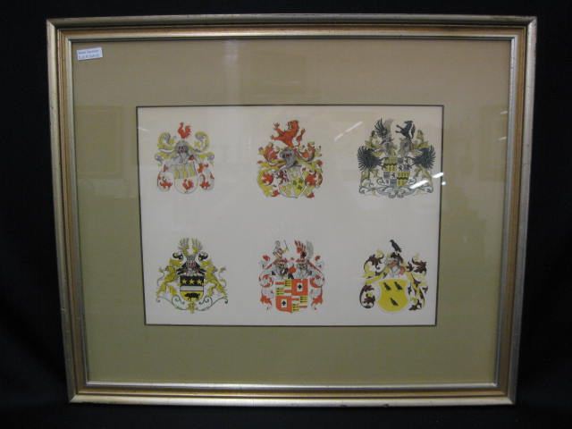 Handcolored Engraving of Various