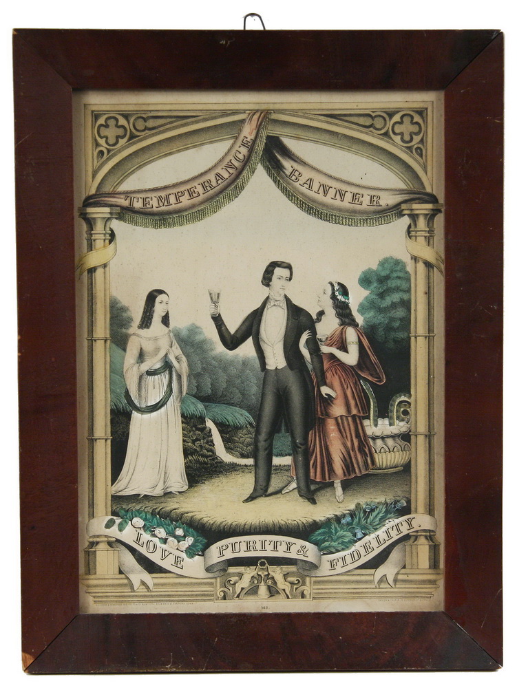 HANDCOLORED LITHO - 'Temperance