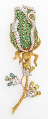 HANDCRAFTED 18K EMERALD DIAMON