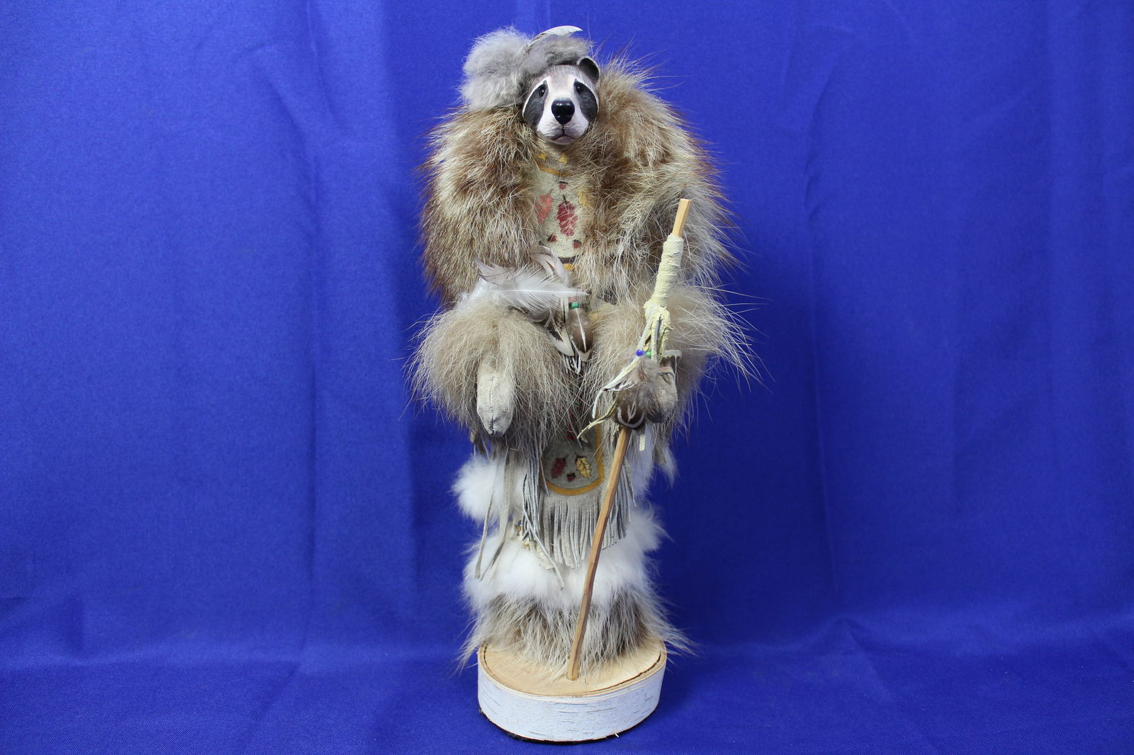 HANDCRAFTED RACOON SHAMEN TOTEM