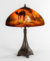 HANDEL ARAB AND CAMEL LAMP Han