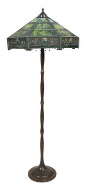 HANDEL FLOOR LAMP EARLY 20TH C