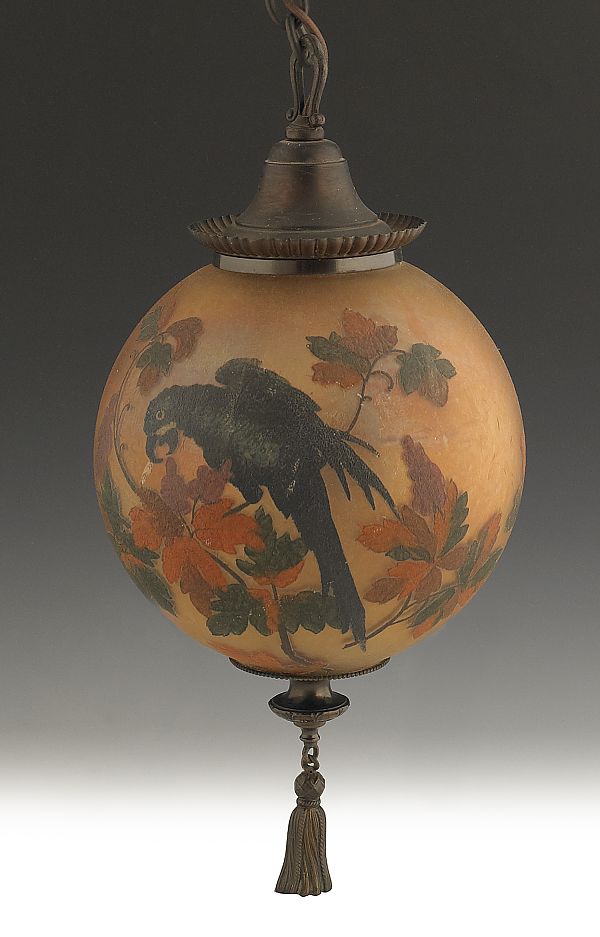 Handel hanging hall lamp with an